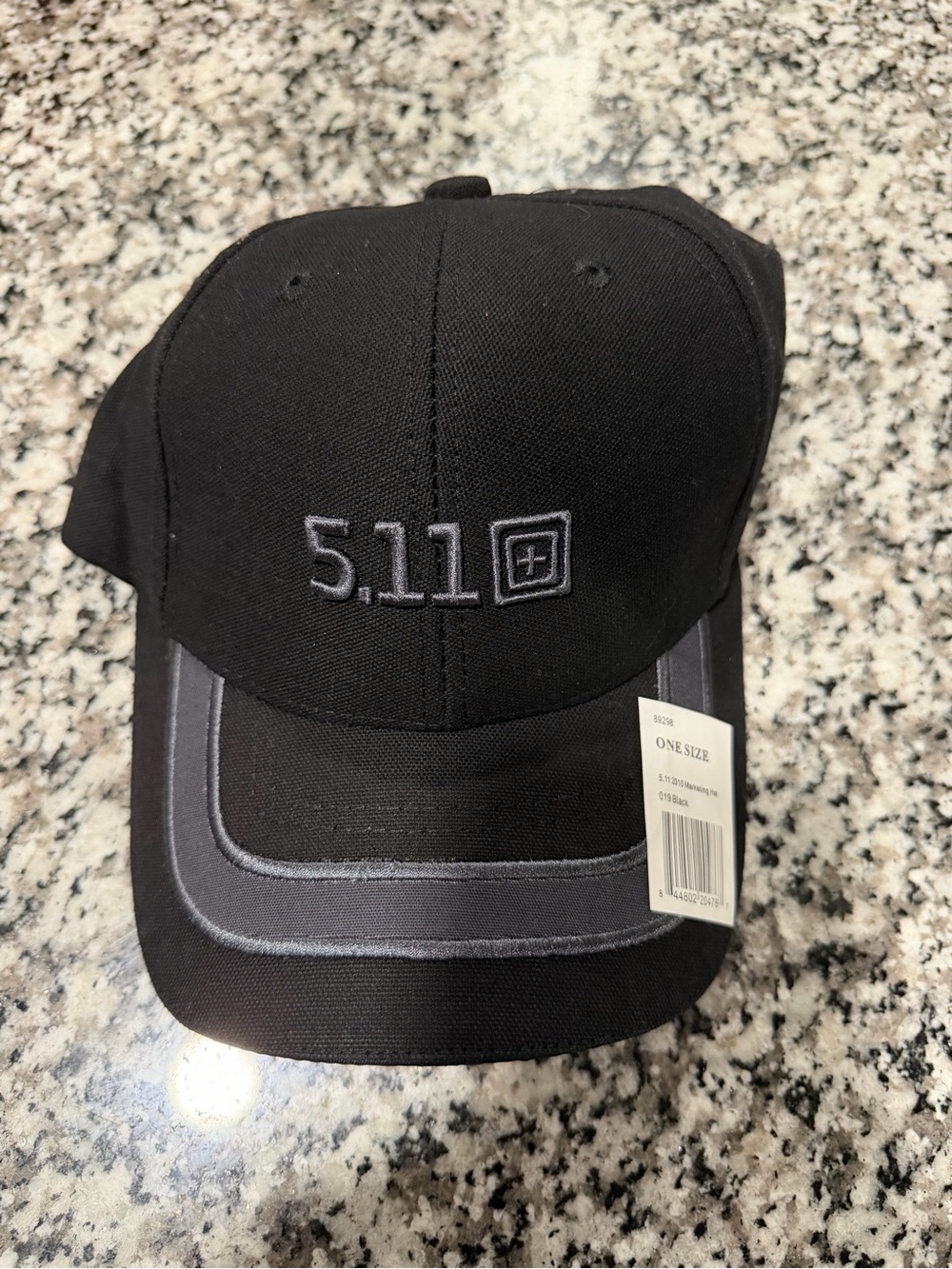 5.11 Tactical Black Cap with Gray Accent